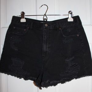 American Eagle Outfitters Shorts - American Eagle Outfitters black ripped jean shorts American Eagle Outfitters Shorts - American Eagle Outfitters black ripped jean shorts